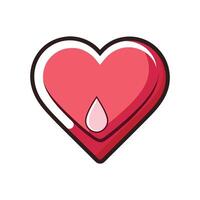 Heart with Drop vector