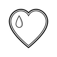 Heart with a Drop vector