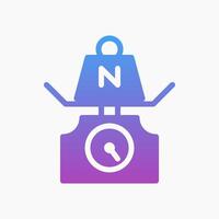 Design Illustration graphic of Mechanical kitchen scale icon with gradient style. Suitable for UI, mobile design, web design, etc. vector