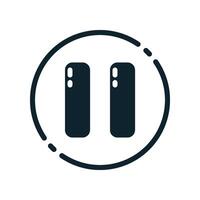 Design Illustration graphic of pause button icon with vector