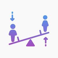 Design Illustration graphic of Lever System icon with gradient style. Suitable for UI, mobile design, web design, etc. vector