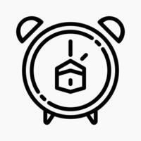 Design Illustration graphic of prayer time icon with line style. Suitable for UI, mobile design, web design, etc. vector