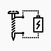 Design Illustration graphic of electromagnet icon with line style. Suitable for UI, mobile design, web design, etc. vector