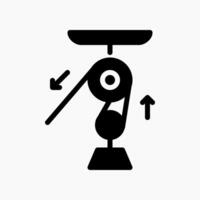 Design Illustration graphic of Double pulley icon with glyph style. Suitable for UI, mobile design, web design, etc. vector