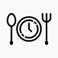 Design Illustration graphic of breaking fast time icon with line style. Suitable for UI, mobile design, web design, etc. vector