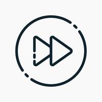 Design Illustration graphic of forward button icon with line style. Suitable for UI, mobile design, web design, etc. vector