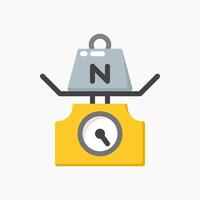 Design Illustration graphic of Mechanical kitchen scale icon with flat style. Suitable for UI, mobile design, web design, etc. vector