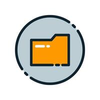 Design Illustration graphic of Document Folder icon with colored outline style. Suitable for UI, mobile design, web design, etc. vector