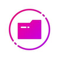 Design Illustration graphic of Document Folder icon with gradient style. Suitable for UI, mobile design, web design, etc. vector