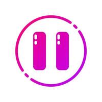 Design Illustration graphic of pause button icon with gradient style. Suitable for UI, mobile design, web design, etc. vector