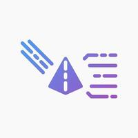 Design Illustration graphic of Dispersive prism icon with gradient style. Suitable for UI, mobile design, web design, etc. vector