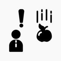 Design Illustration graphic of Gravitational force icon with glyph style. Suitable for UI, mobile design, web design, etc. vector