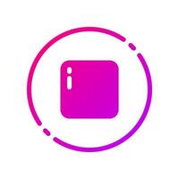 Design Illustration graphic of stop button icon with gradient style. Suitable for UI, mobile design, web design, etc. vector