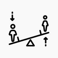 Design Illustration graphic of Lever System icon with line style. Suitable for UI, mobile design, web design, etc. vector