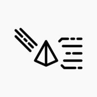 Design Illustration graphic of Dispersive prism icon with line style. Suitable for UI, mobile design, web design, etc. vector