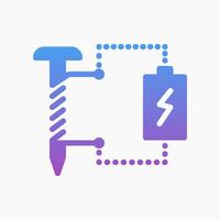 Design Illustration graphic of electromagnet icon with gradient style. Suitable for UI, mobile design, web design, etc. vector