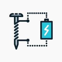 Design Illustration graphic of electromagnet icon with colored outline style. Suitable for UI, mobile design, web design, etc. vector