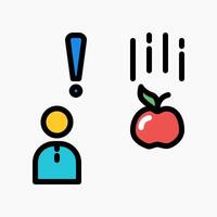 Design Illustration graphic of Gravitational force icon with colored outline style. Suitable for UI, mobile design, web design, etc. vector