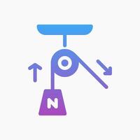 Design Illustration graphic of Single pulley icon with gradient style. Suitable for UI, mobile design, web design, etc. vector