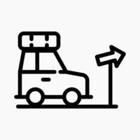 Design Illustration graphic of driving and directions icon with line style. Suitable for UI, mobile design, web design, etc. vector