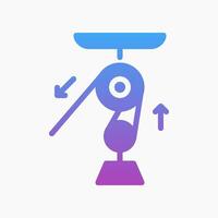 Design Illustration graphic of Double pulley icon with gradient style. Suitable for UI, mobile design, web design, etc. vector
