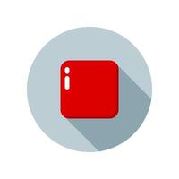 Design Illustration graphic of stop button icon with flat style. Suitable for UI, mobile design, web design, etc. vector