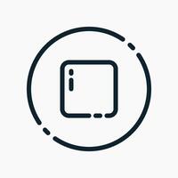 Design Illustration graphic of stop button icon with line style. Suitable for UI, mobile design, web design, etc. vector