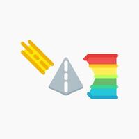Design Illustration graphic of Dispersive prism icon with flat style. Suitable for UI, mobile design, web design, etc. vector