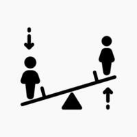 Design Illustration graphic of Lever System icon with glyph style. Suitable for UI, mobile design, web design, etc. vector