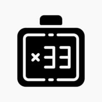 Design Illustration graphic of digital dhikr icon with glyph style. Suitable for UI, mobile design, web design, etc. vector