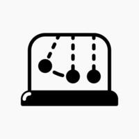 Design Illustration graphic of Newton Cradle icon with glyph style. Suitable for UI, mobile design, web design, etc. vector