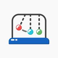 Design Illustration graphic of Newton Cradle icon with flat style. Suitable for UI, mobile design, web design, etc. vector