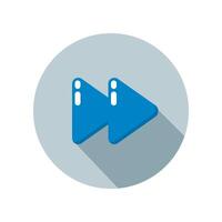 Design Illustration graphic of forward button icon with flat style. Suitable for UI, mobile design, web design, etc. vector