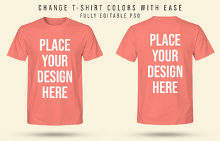 Editable Ghost 3D TShirt mockup front and back view psd