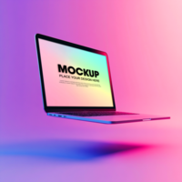Laptop Mockup Modern Design for Website and App Presentation psd
