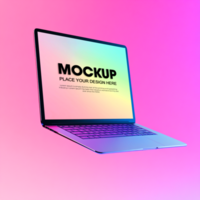 Laptop Mockup Modern Device Presentation for Website and App Design psd