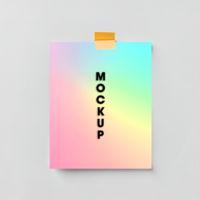 Gradient Pastel Rainbow Mockup Background for Branding Design psd