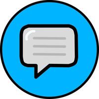 Flat Design Chat Icon - Modern Messaging Symbol vector