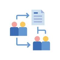 Workflow Process, Data Transformation, Teamwork Collaboration, Task Delegation vector