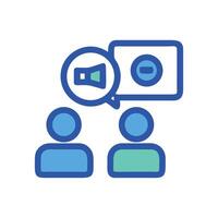 Group communication and feedback using digital marketing megaphone vector