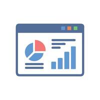 Digital analytics dashboard with data visualization charts vector