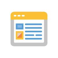 Browser Window Icon for Website or Application Design vector