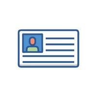 Modern Identity Card Icon for Business and Personal Use vector