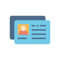 Identification cards for verification and authorization identity icon vector
