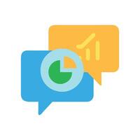 Analytics Chart Discussion Bubbles Representing Growth and Insights vector