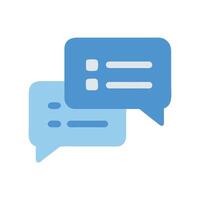 Blue Speech Bubbles Chatting, Messaging, and Communication Icon vector