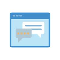 Web Window with Chat Bubbles Icon Illustration vector