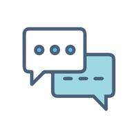 Two speech bubbles, messaging, communication, online interaction concept vector