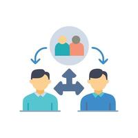 Teamwork and collaboration, diverse group working together with arrows vector