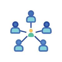 Decentralized Network Structure with Center Connecting People vector